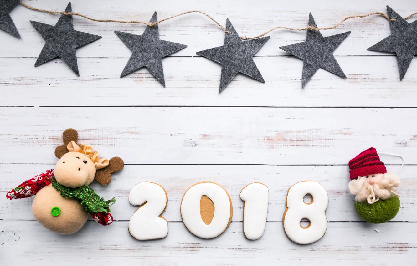 Photo wallpaper cookies, Christmas, decor, toys, cookies