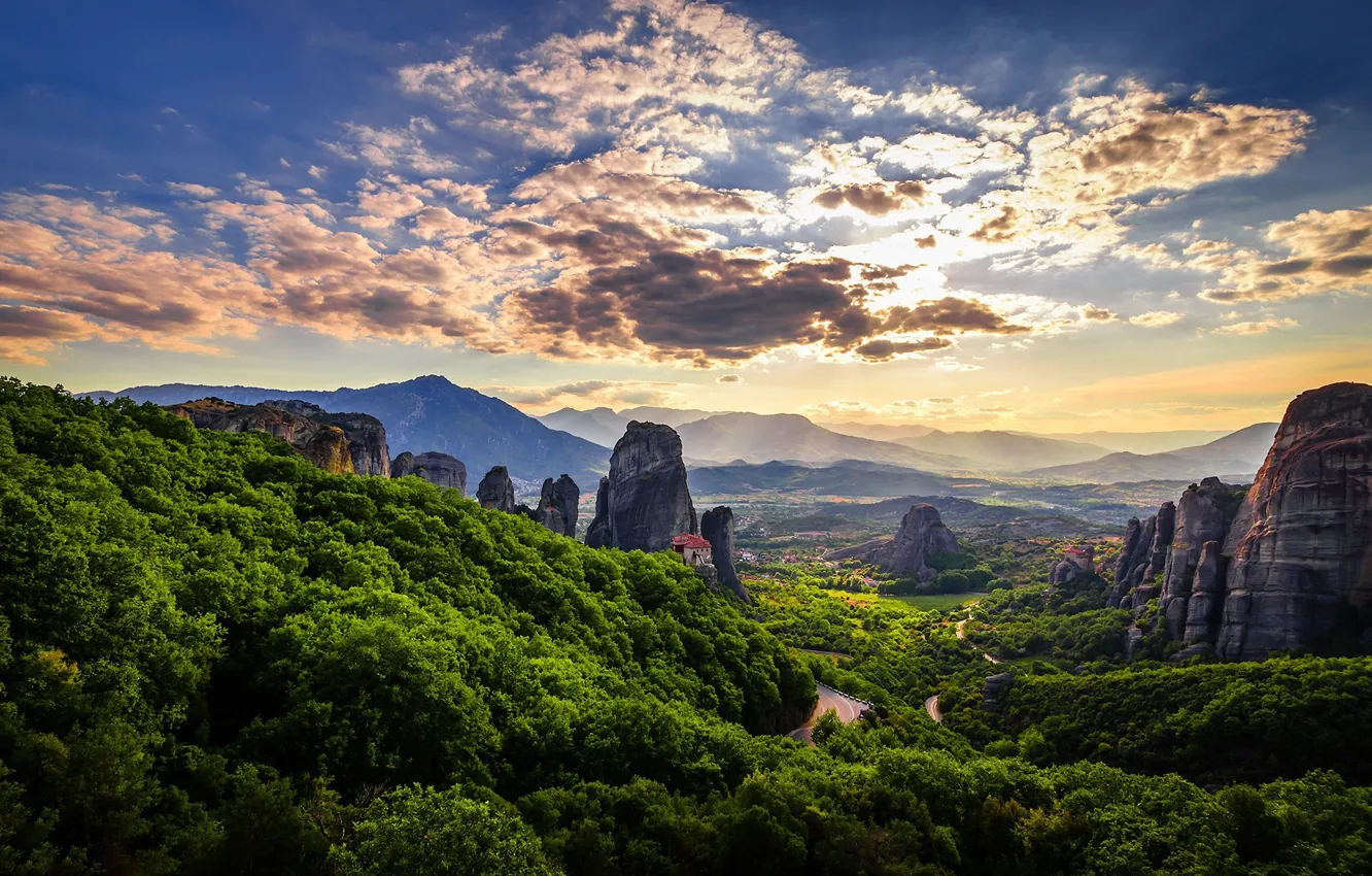 Photo wallpaper Greece, Greece, Meteora