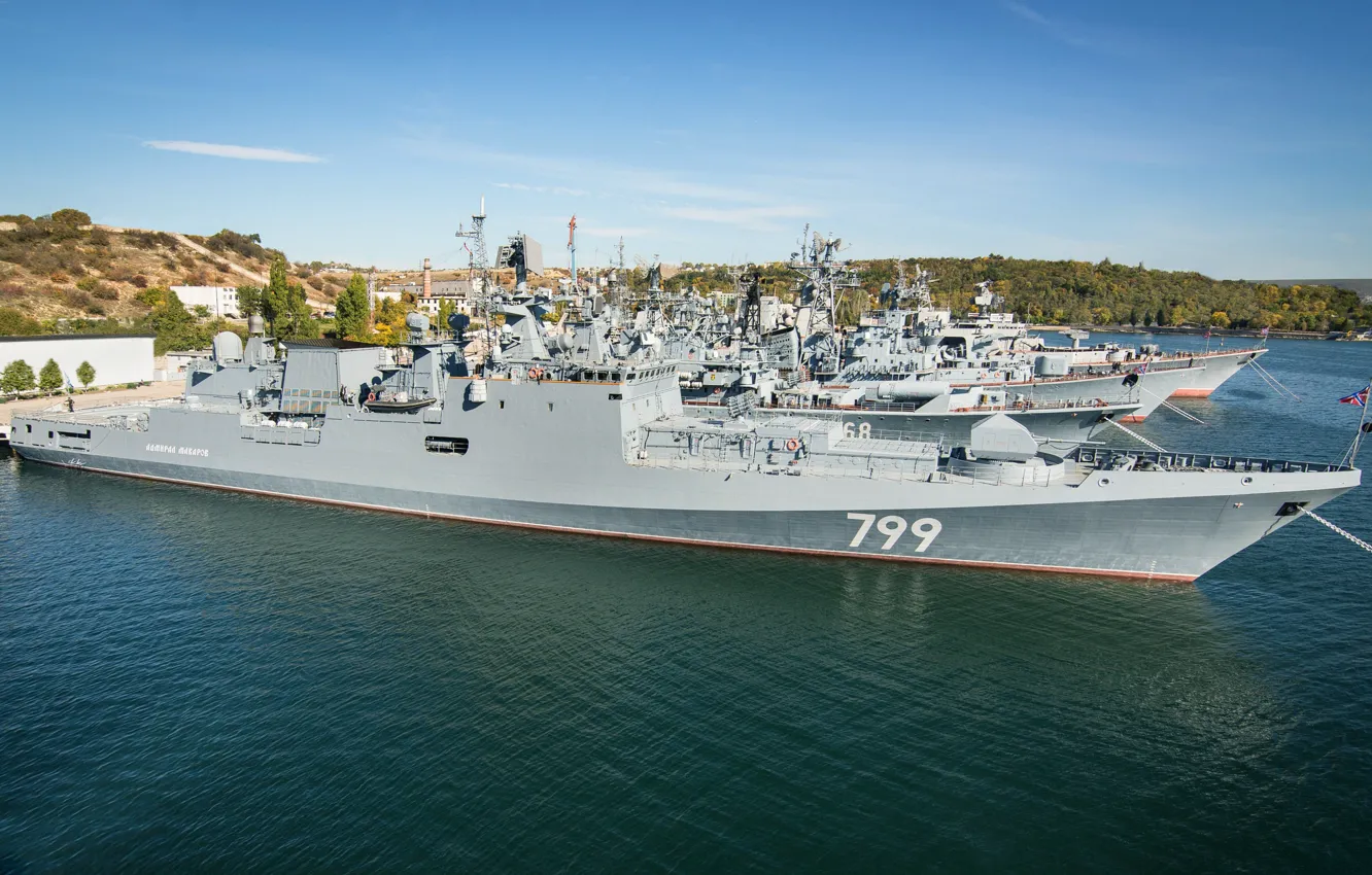 Photo wallpaper ship, frigate, Sevastopol, guard, Admiral Makarov