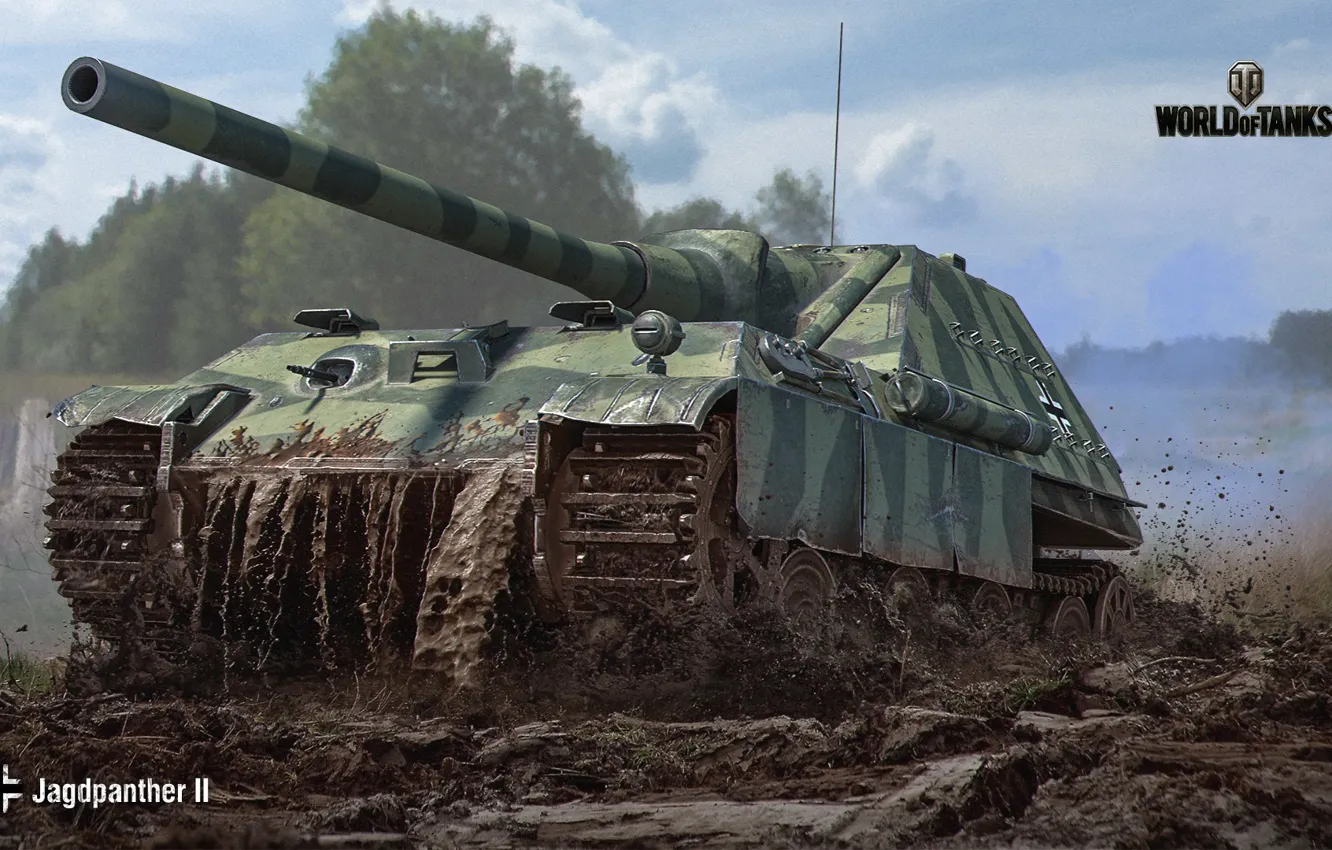 Photo wallpaper SAU, WoT, World of tanks, World of Tanks, German, Wargaming, Jagdpanther II