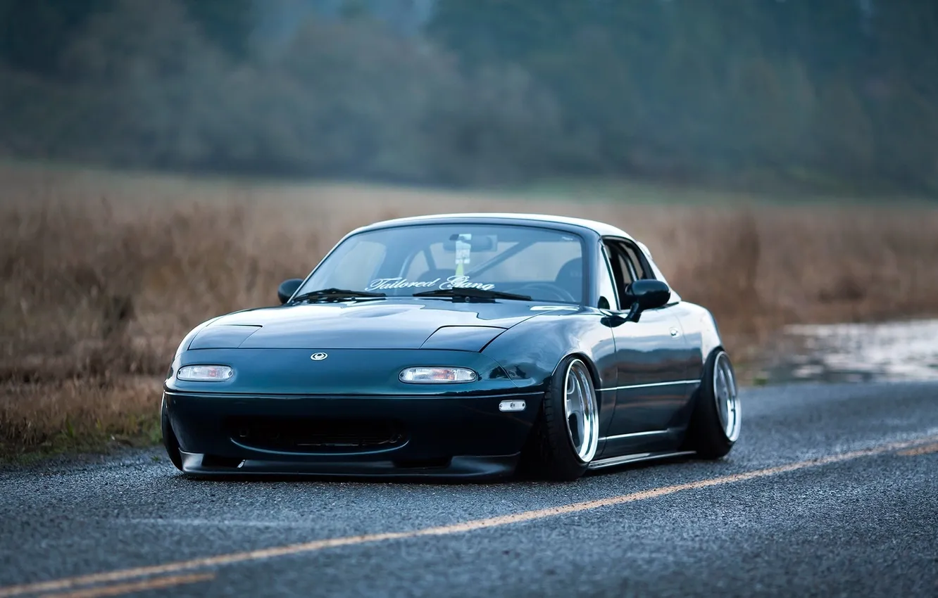 Photo wallpaper machine, tuning, Mazda, Miata, Mazda, stance, Miata, mx5