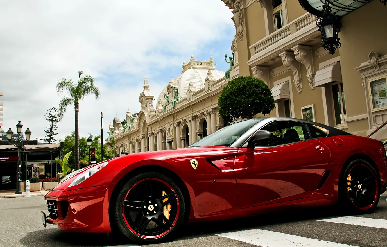 Photo wallpaper the building, Ferrari, Ferrari, 599 gto, rechange