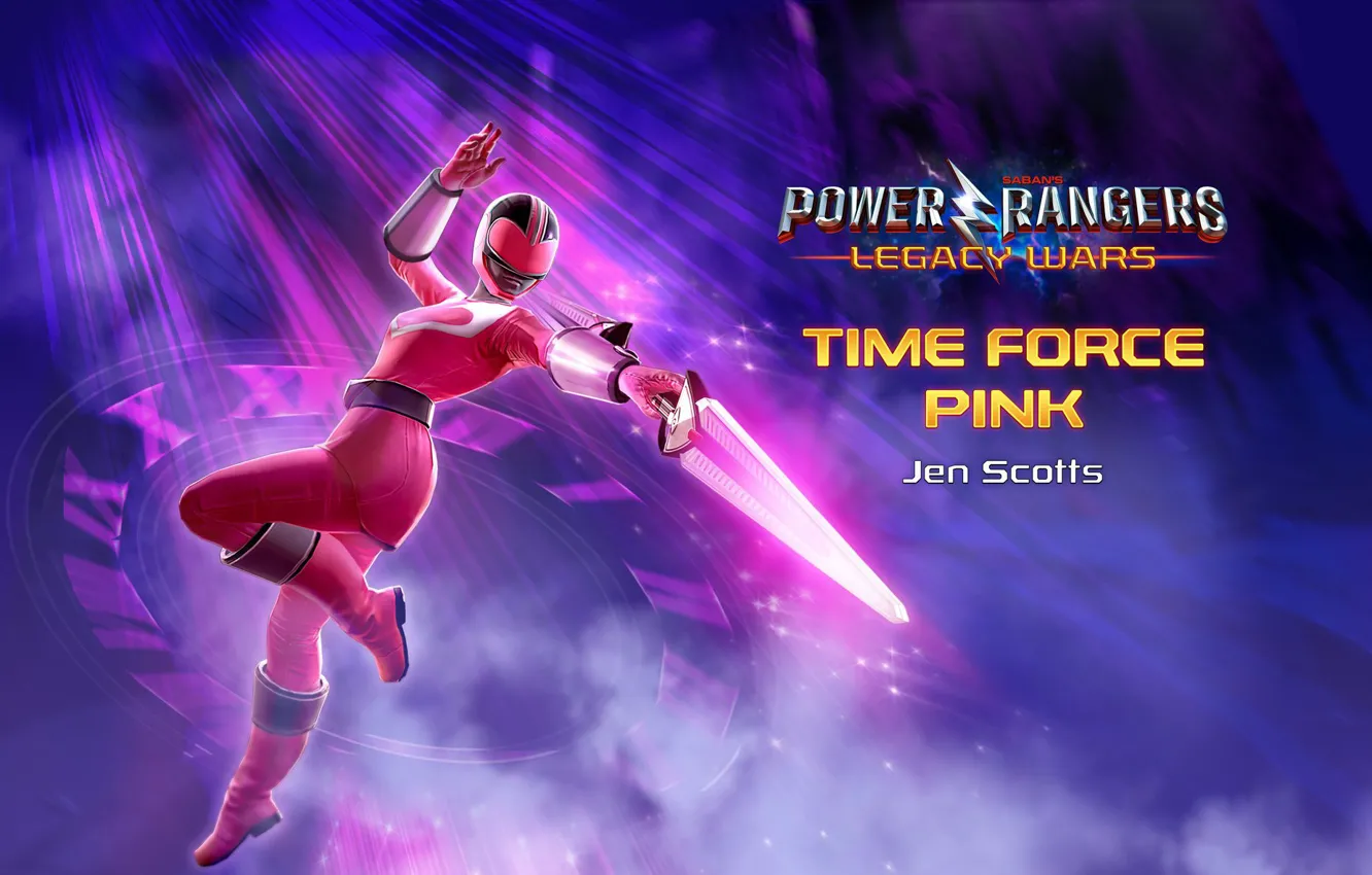 Photo wallpaper game, weapon, pink, clock, Power Rangers, Power Rangers: Legacy Wars, Jen Scotts, Time Force