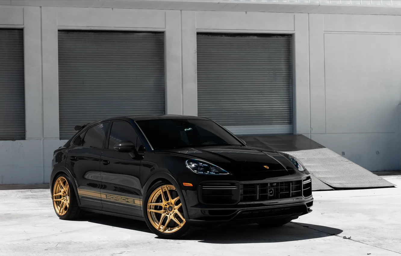 Photo wallpaper Porsche, black, Cayenne, Cayenne Cup, Porsche Cayenne Coupe