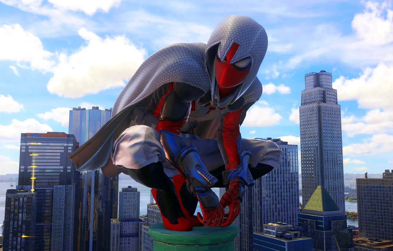 Photo wallpaper graphics, Sony, Spiderman, console, console game, Miles Morales, In Game, PS5