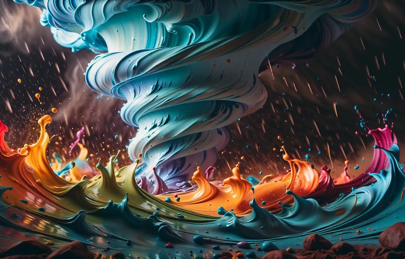 Photo wallpaper abstraction, paint, color