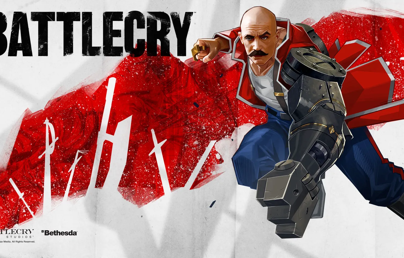 Photo wallpaper iron, fist, Bethesda Softworks, Battlecry
