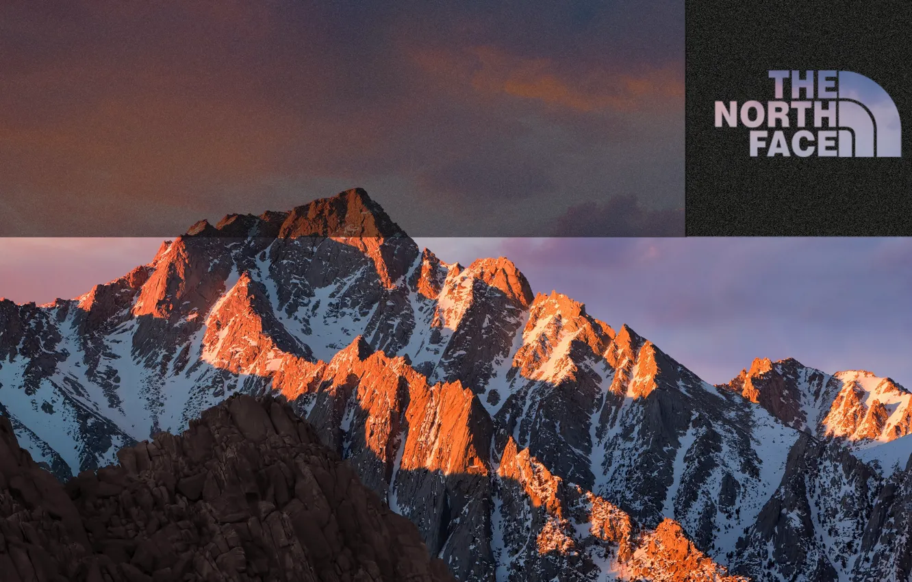 Photo wallpaper Mountains, Mac, Logo, ios, Ios, TheNorghFace, For your desktop, Nordhaus