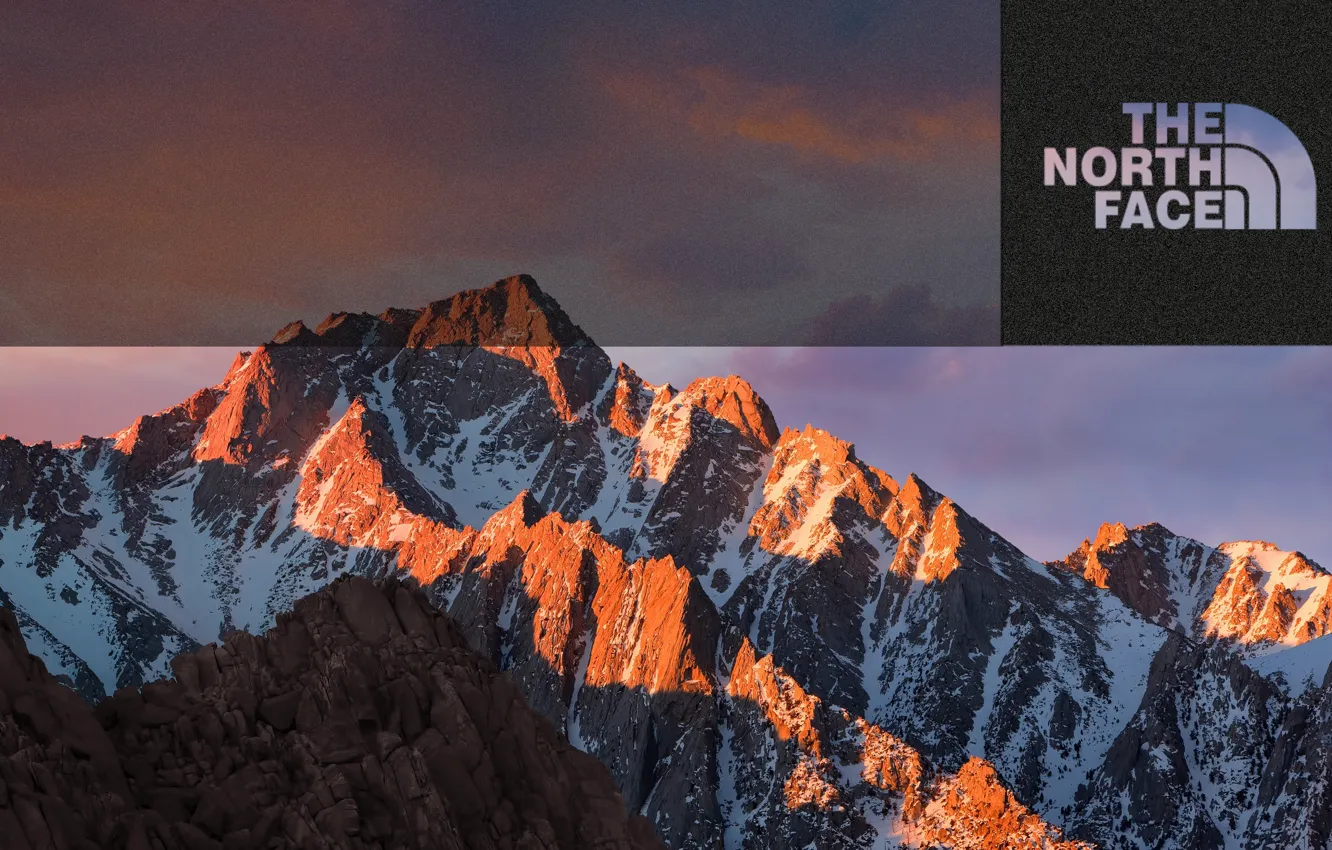 Photo wallpaper mountains, mac, logo, iOS, for your desktop, TheNorghFace, Nordhaus