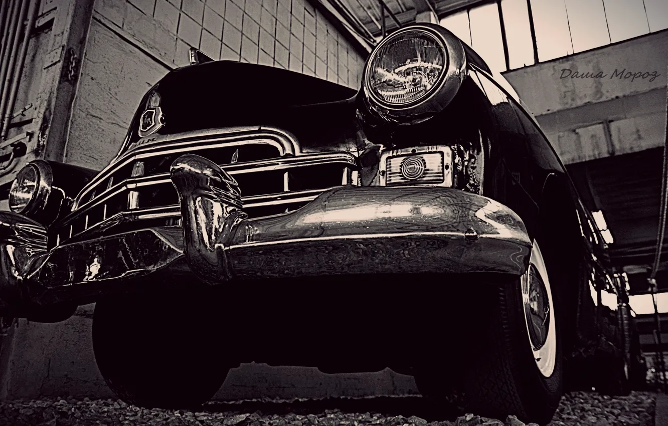 Photo wallpaper winter, USSR, GAS 12, Museum, legend, limousine