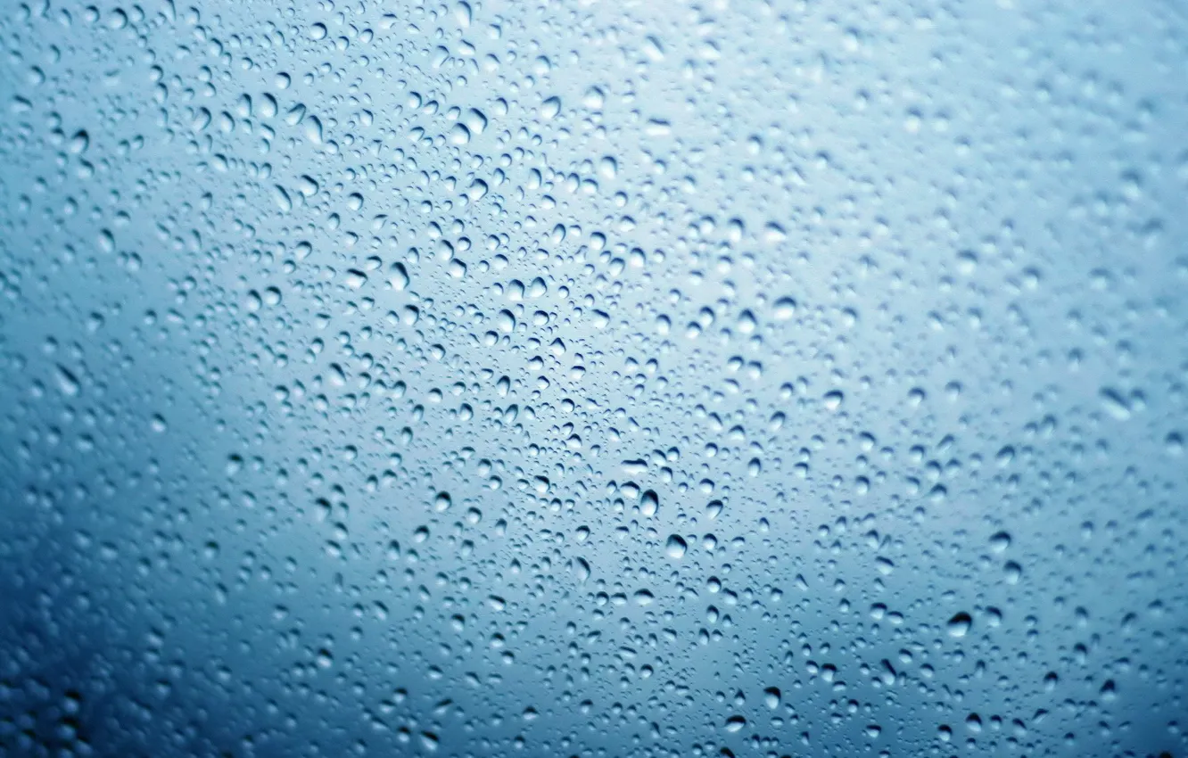Photo wallpaper drops, blue, background