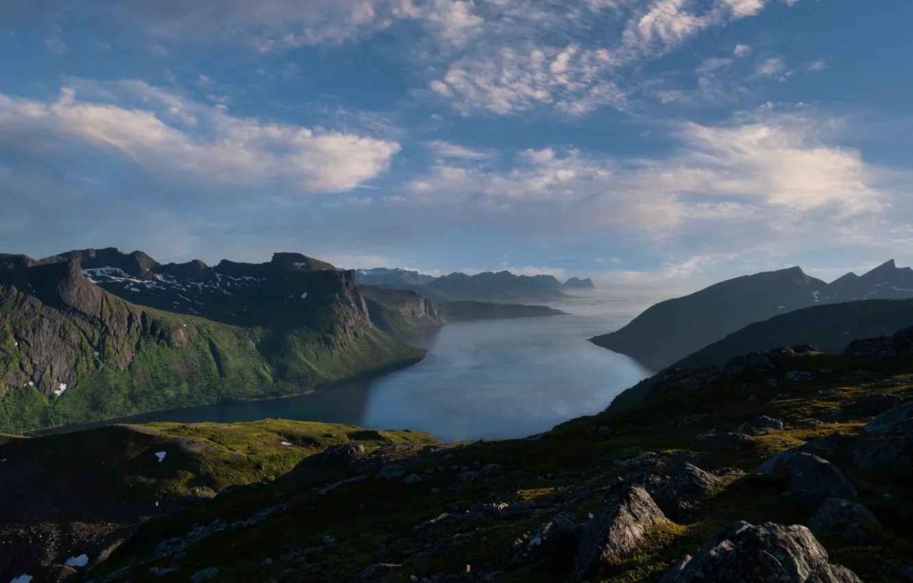 Photo wallpaper mountains, Norway, the fjord