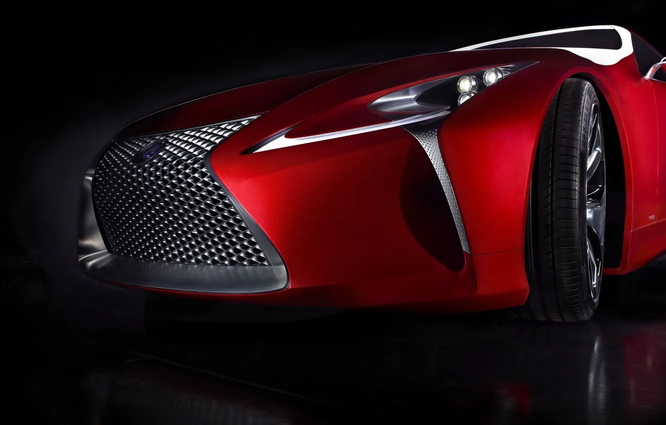 Photo wallpaper red, view, Lexus