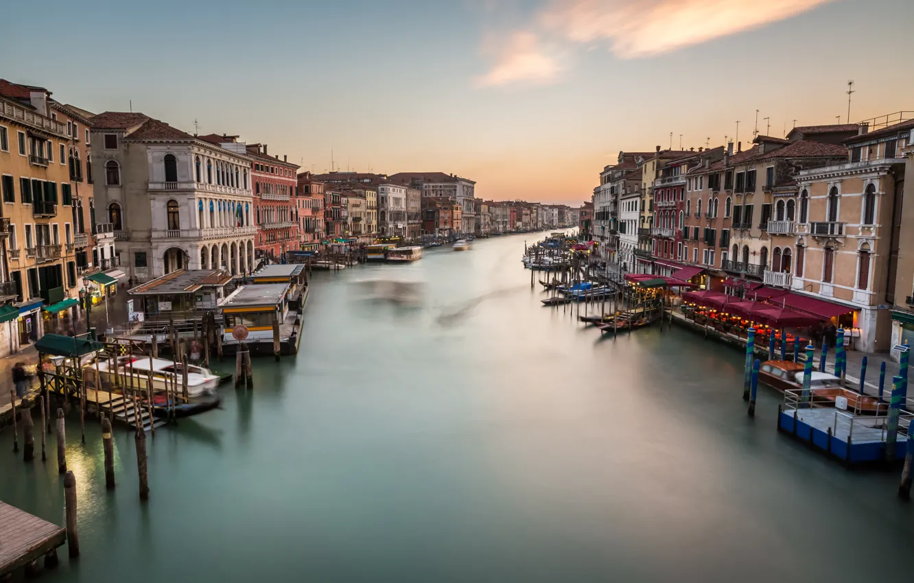 Photo wallpaper Italy, Venice, channel, Italy, Venice, cityscape, Panorama, channel