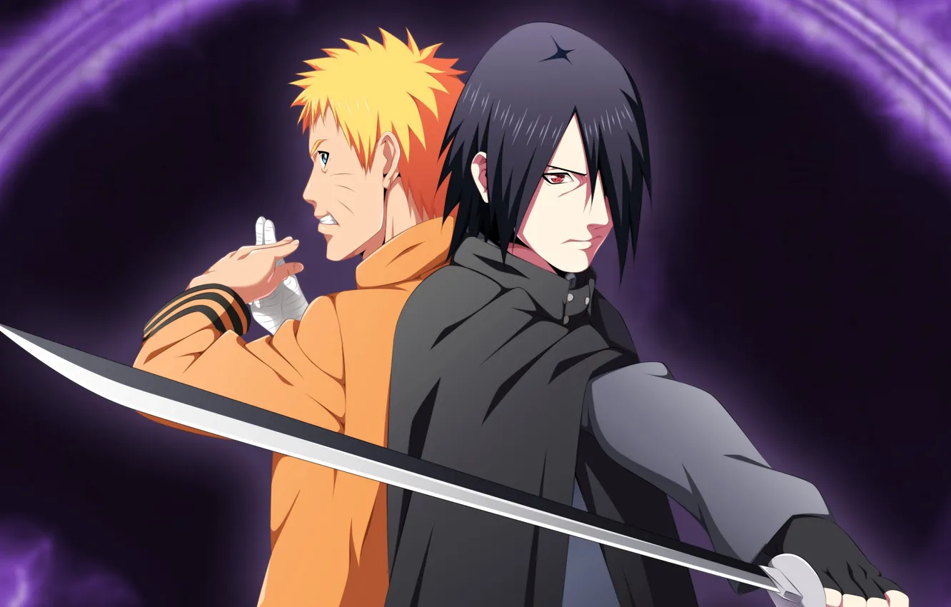 Photo wallpaper sword, game, Sasuke, Naruto, anime, katana, ken, blade