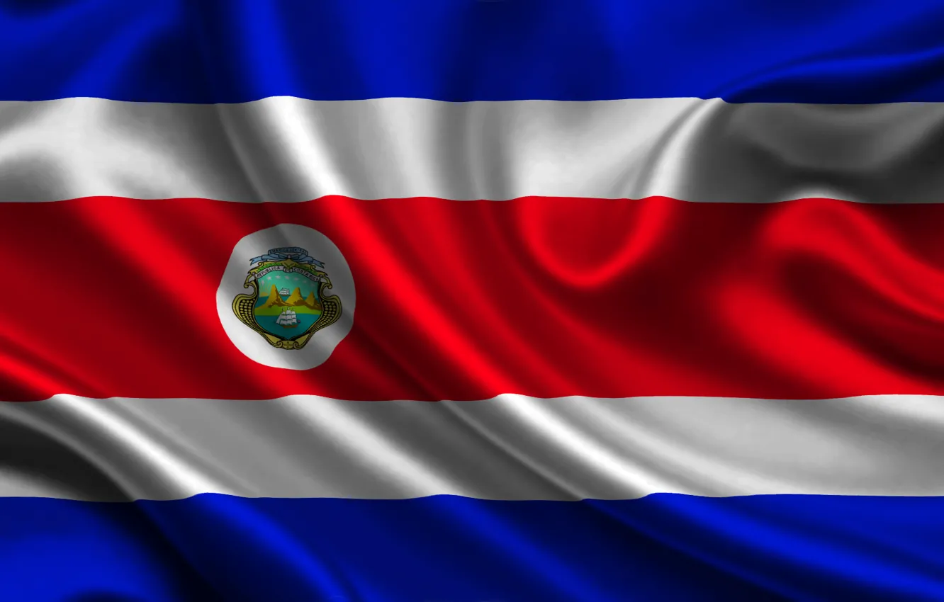 Photo wallpaper flag, Costa Rica, costa rica