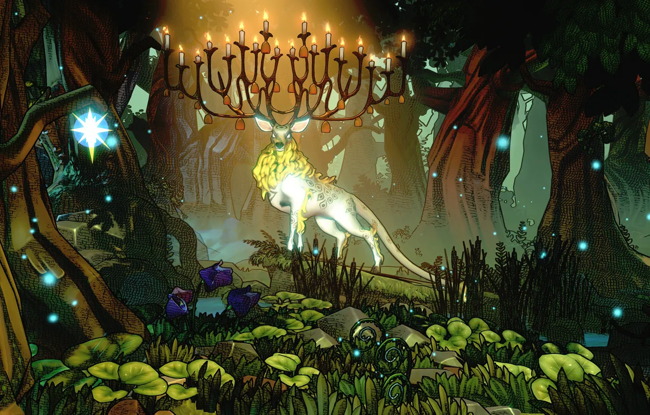 Photo wallpaper forest, Fantasia, Music Evolved Realms