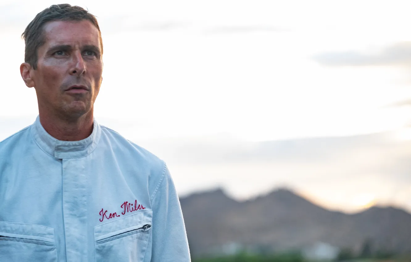 Photo wallpaper Christian Bale, Ford v Ferrari, Ken Miles