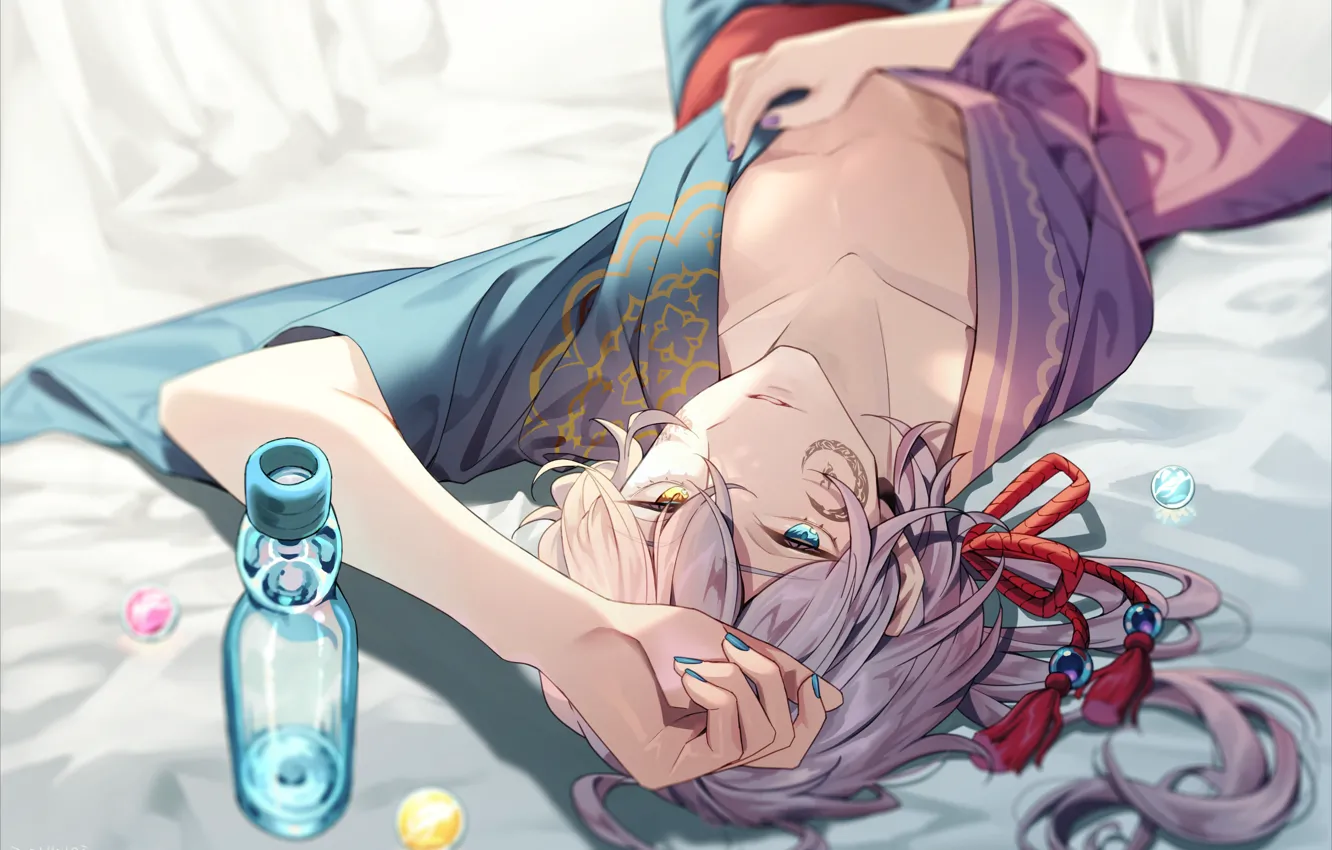 Photo wallpaper bed, guy, Roman, Nein: 9th Story, Hiver Laurant