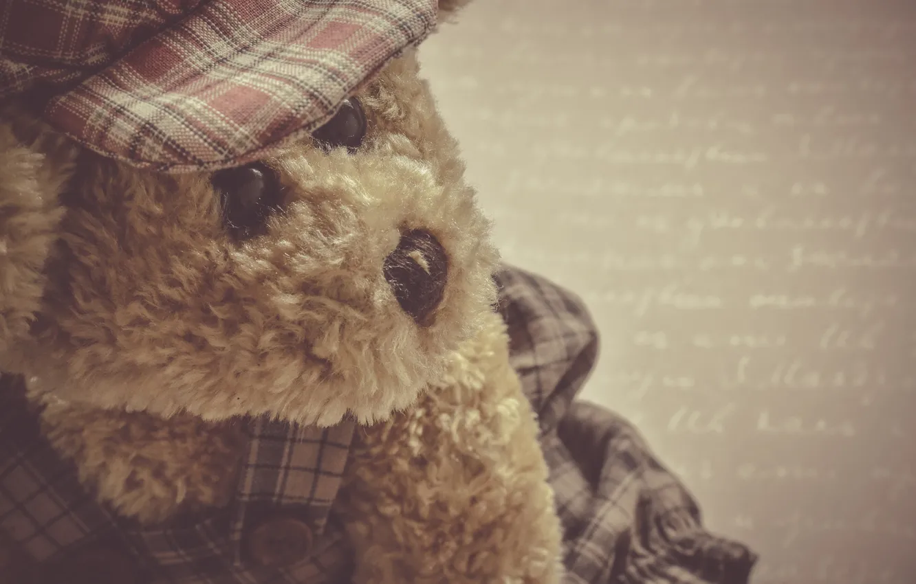 Photo wallpaper letter, mood, toy, bear, Teddy bear