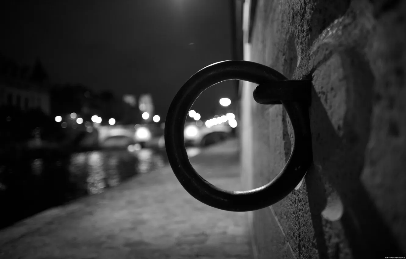 Photo wallpaper macro, night, the city, lights, photo, background, wall, Wallpaper