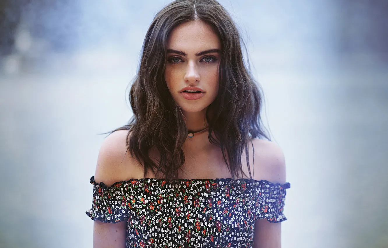 Photo wallpaper look, fog, hair, Isabel