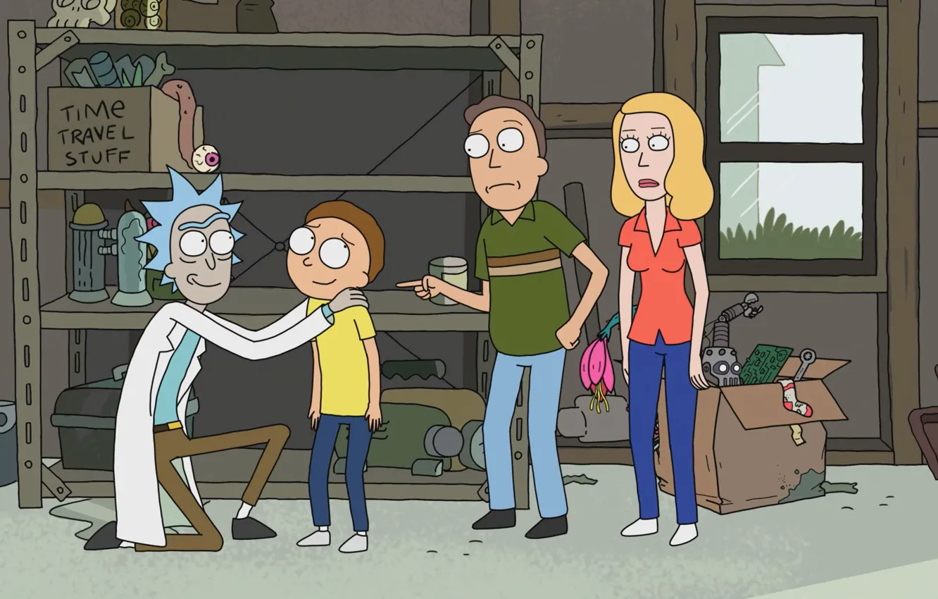 Photo wallpaper cartoon, the series, Rick and Morty, Rick and Morty, The animated series