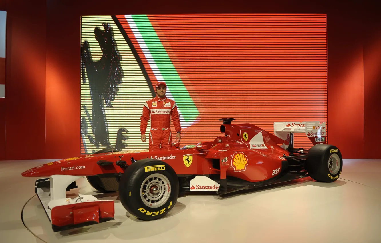 Photo wallpaper formula 1, male, pilot, ferrari, formula 1, Felipe Massa, felipe massa