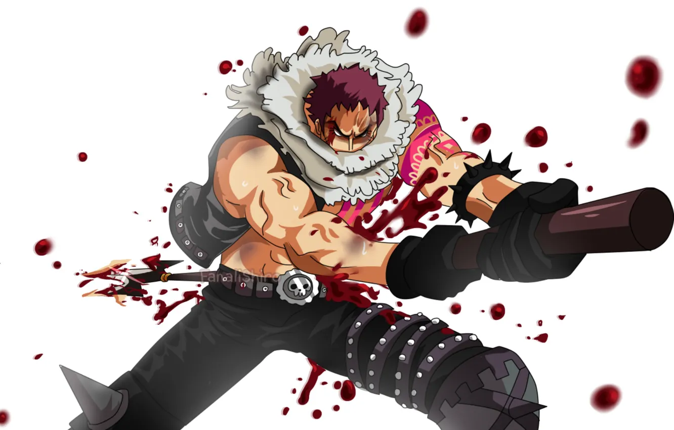 Photo wallpaper blood, male, One Piece, bayonet, One Piece