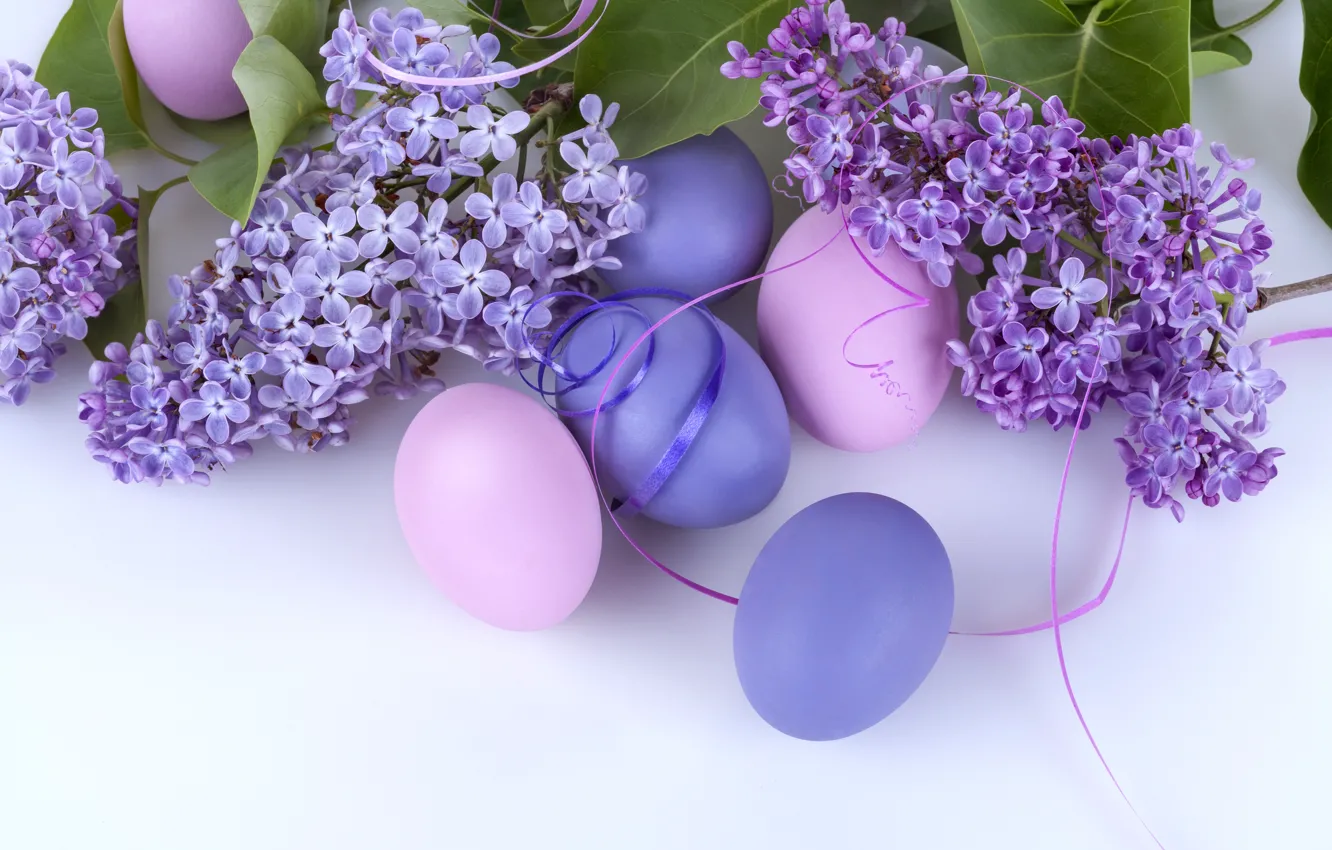 Photo wallpaper eggs, Easter, lilac, eggs