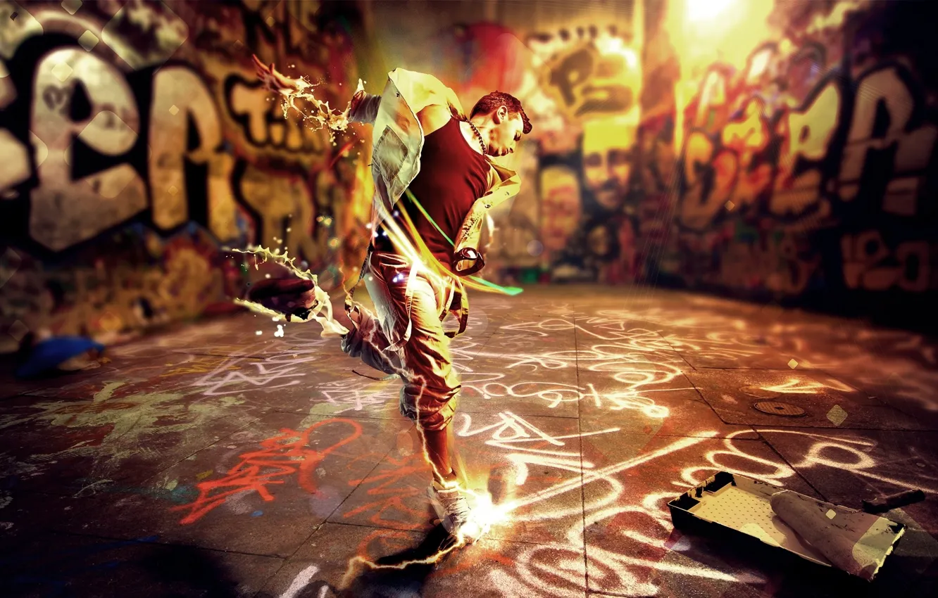 Photo wallpaper energy, style, music, creative, movement, graffiti, dance, music