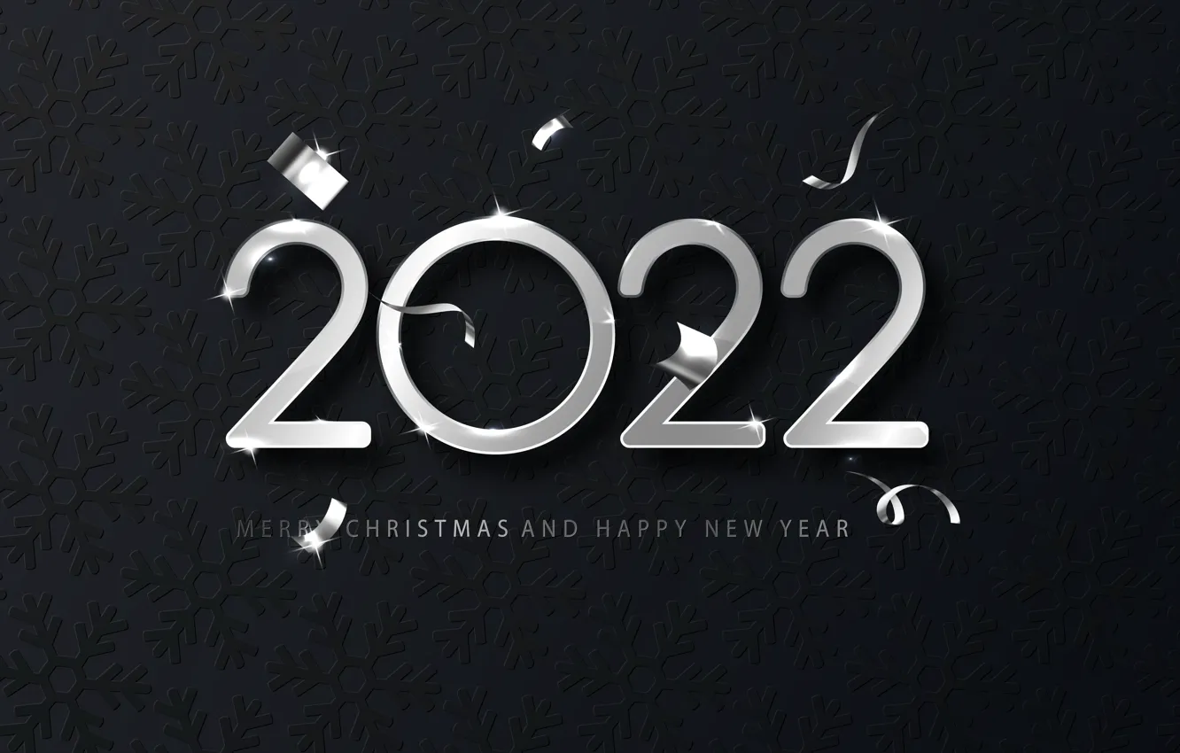 Photo wallpaper new year, figures, black background, New Year, luxury, decoration, figures, Happy