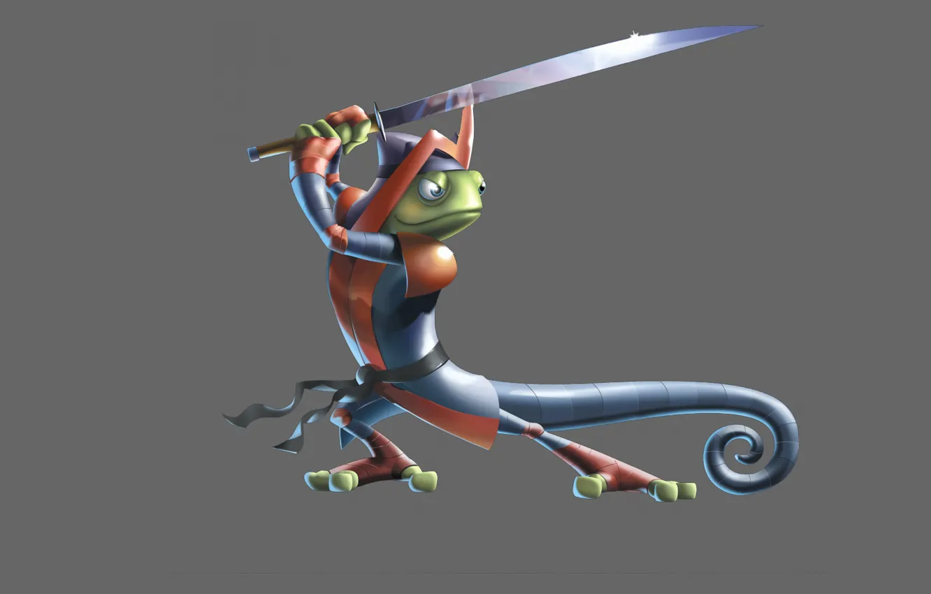 Photo wallpaper Lizard, Knight, Novell, SUSE Linux geeko