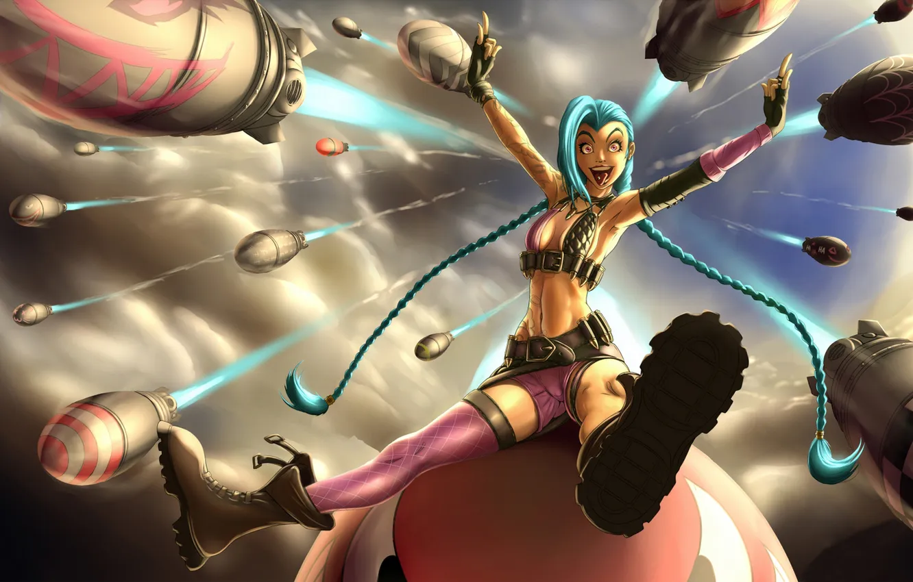 Photo wallpaper rocket, League of Legends, LoL, Jinx, Jinx