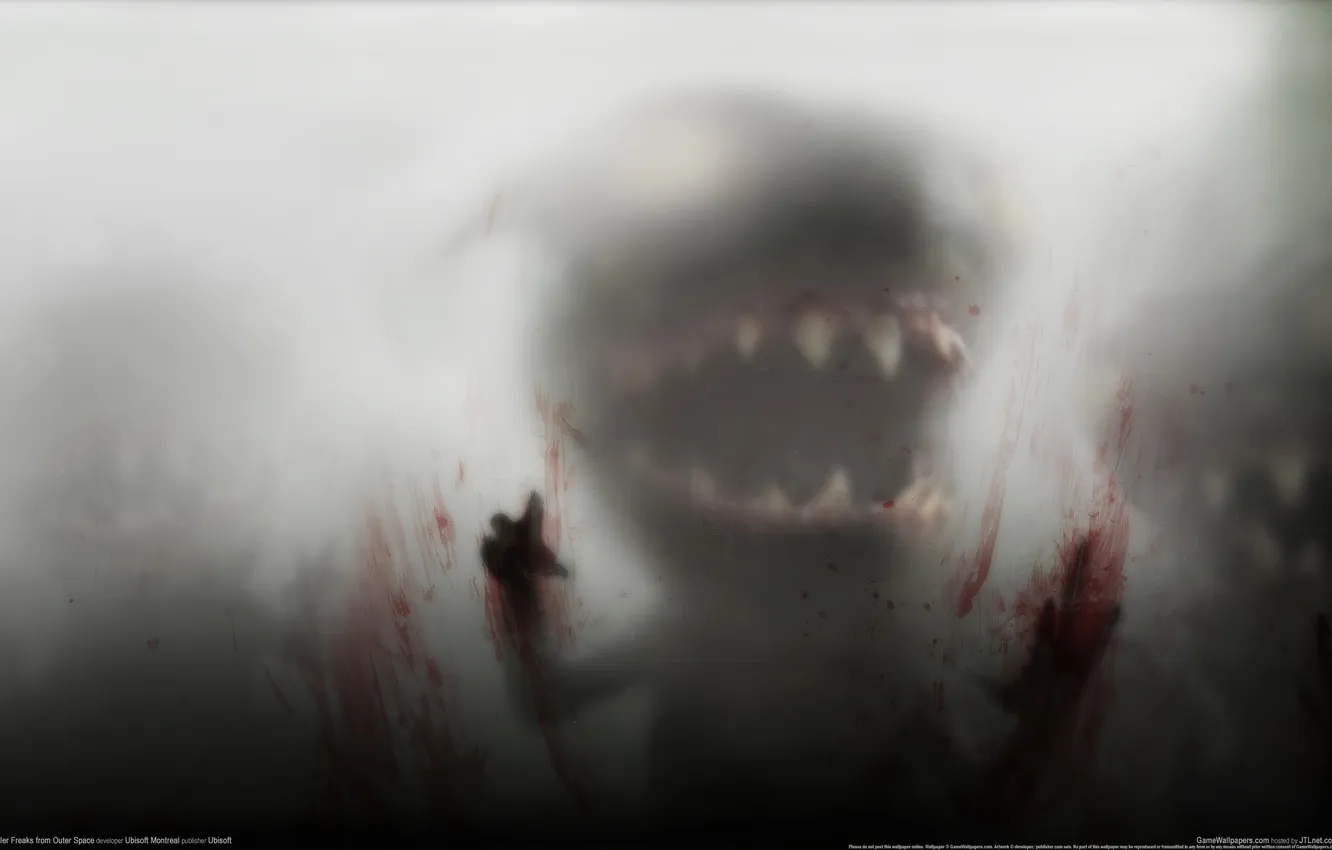 Photo wallpaper blood, monster, Wii U, Killer Freaks from Outer Space, zombie u