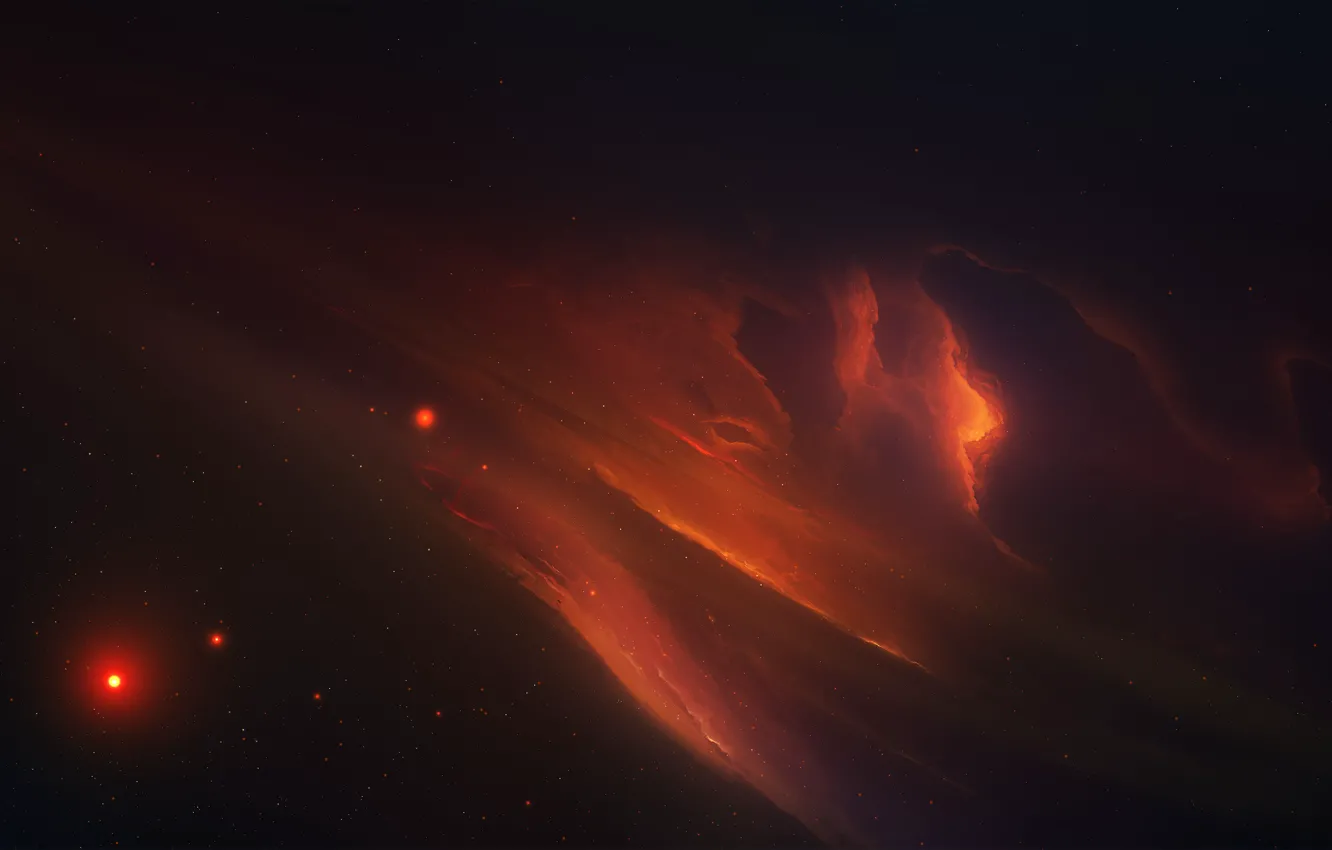Photo wallpaper space, stars, nebula, fiction, art, space, fantasy, nebula