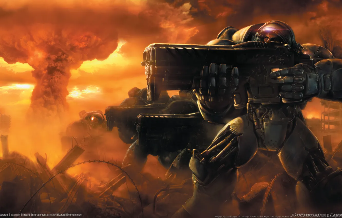 Photo wallpaper the city, weapons, war, heroes, starcraft 2