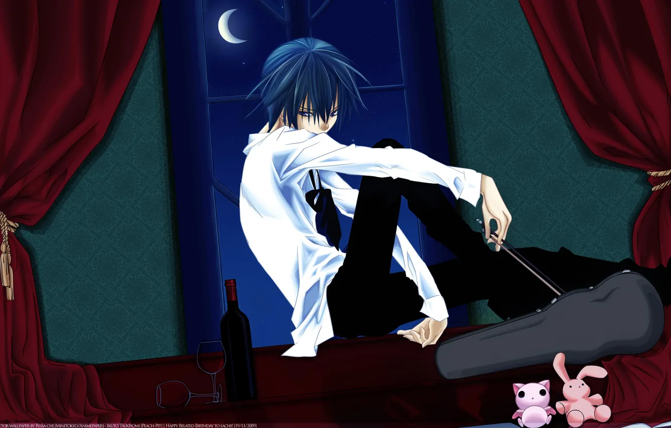 Photo wallpaper violin, anime, guy, shugo chara, Tsukiyomi Iku Online