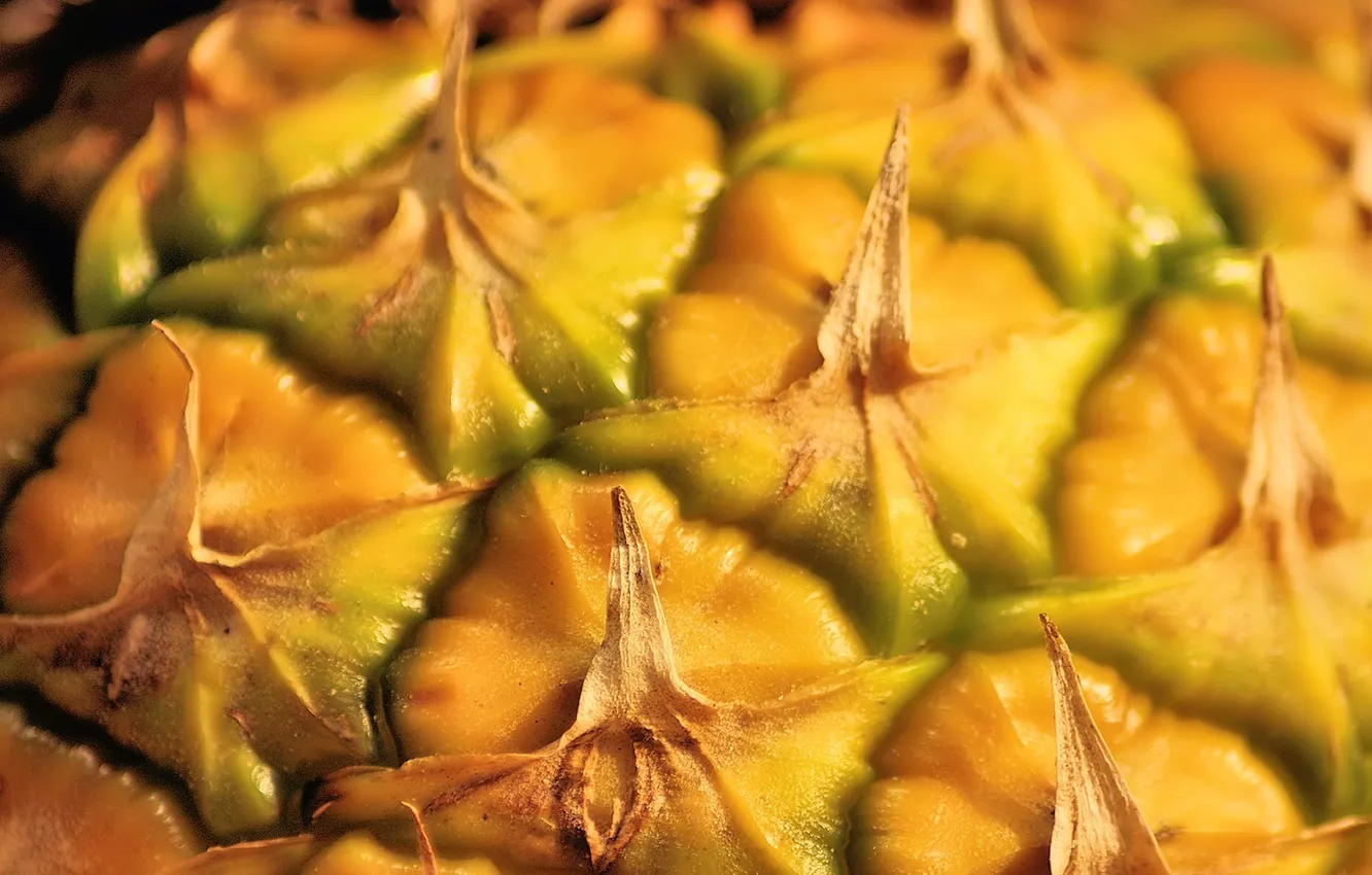 Photo wallpaper macro, pineapple, SKIN