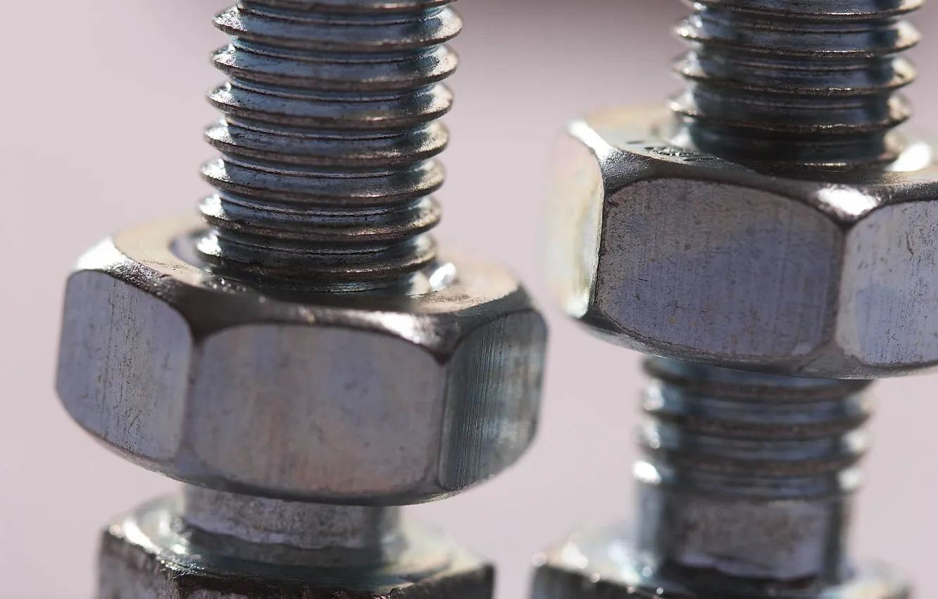 Photo wallpaper macro, bolt, minimalism, studs, nuts