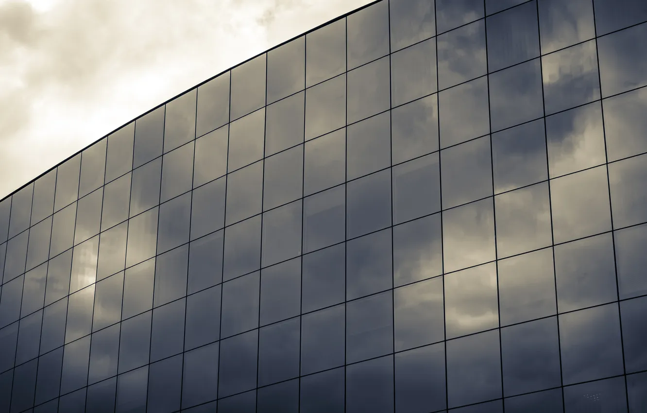 Photo wallpaper glass, building, window