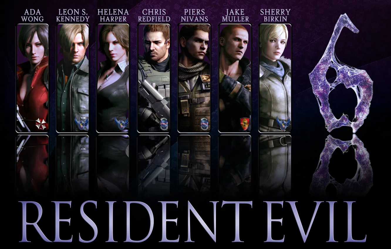 Photo wallpaper game, Resident Evil, Resident Evil 6, Leon Scott Kennedy, Helena Harper, Chris Redfield, Jake, Sherry …
