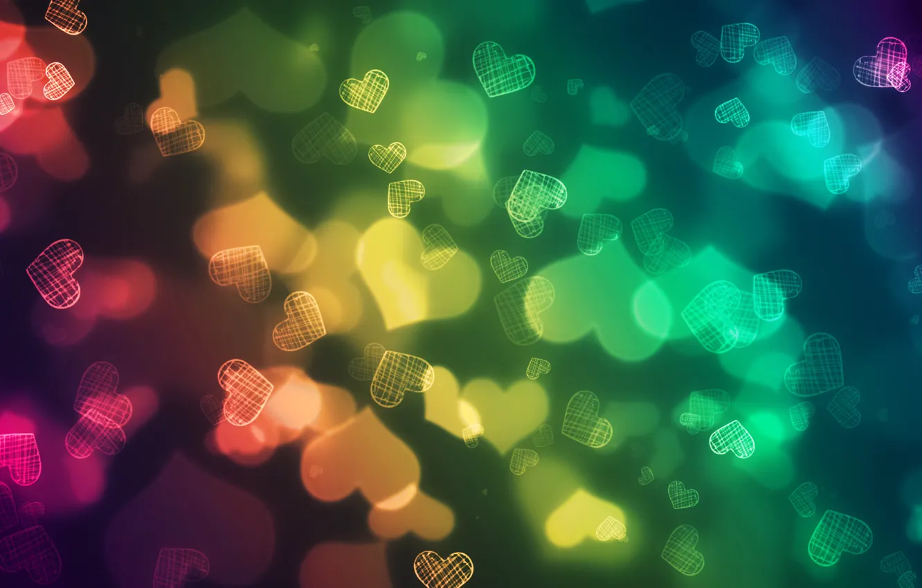 Photo wallpaper heart, color, hearts