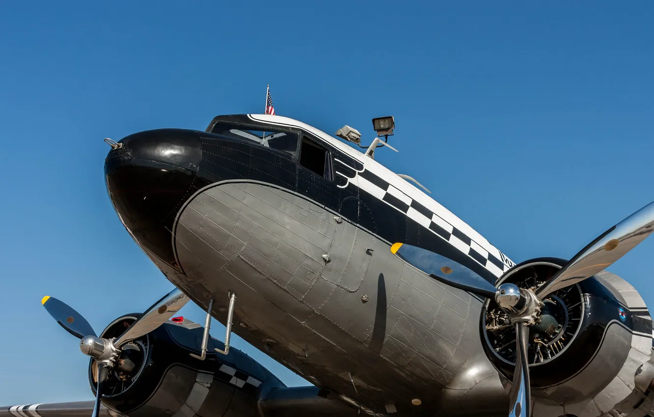 Photo wallpaper the plane, Douglas, transport, DC-3