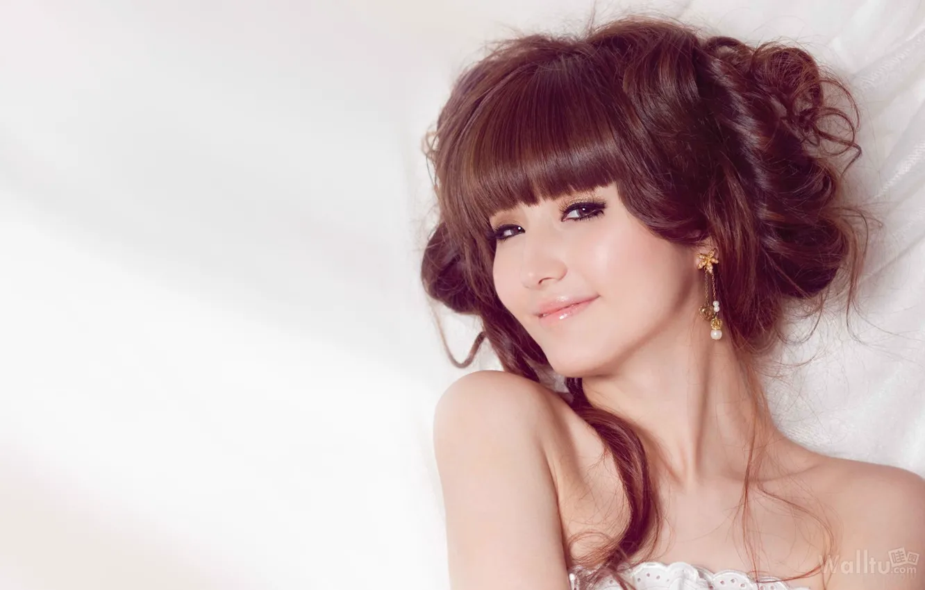 Photo wallpaper girl, Leni Lan, beautiful, asian