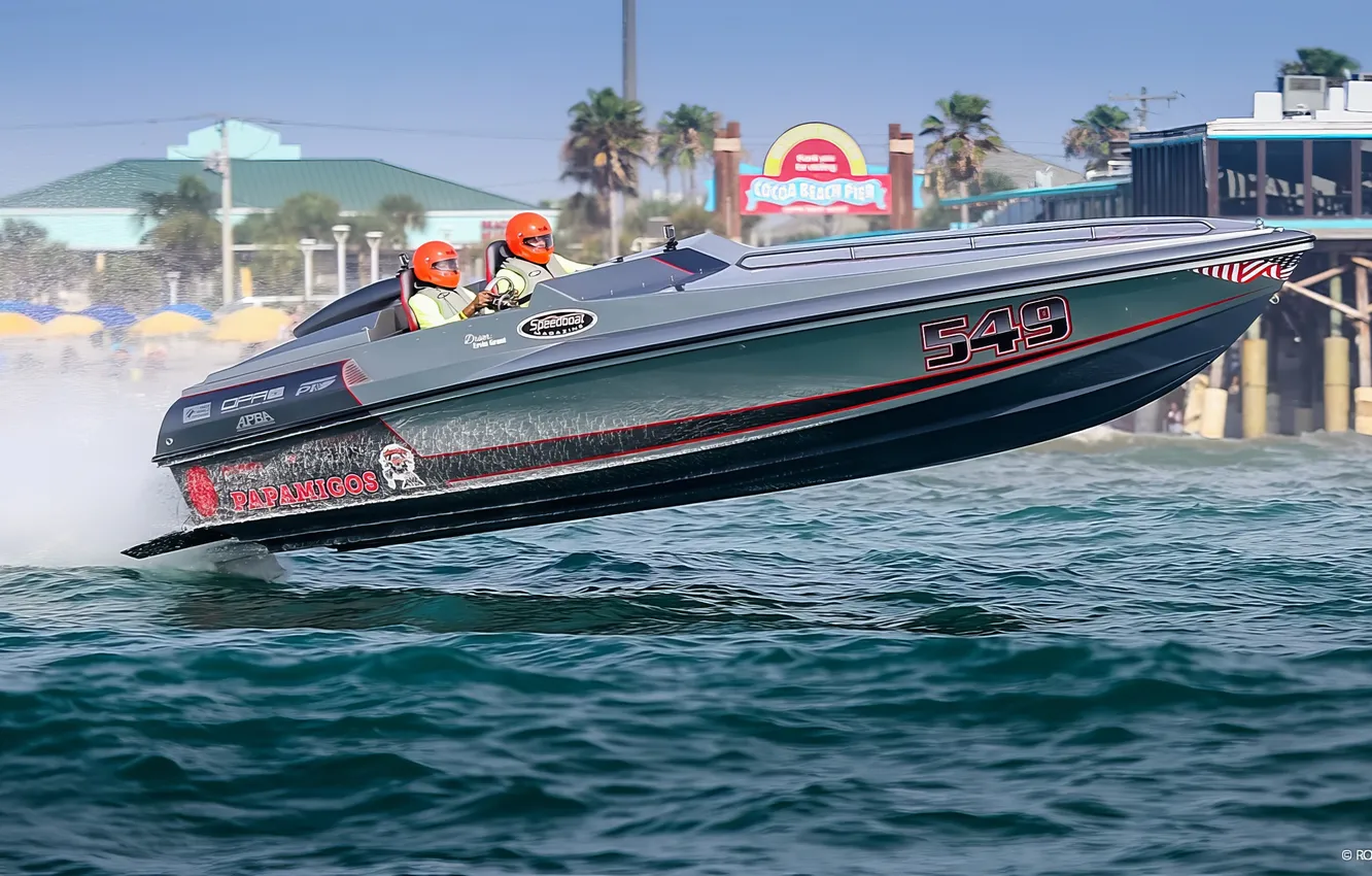 Photo wallpaper race, boat, speed
