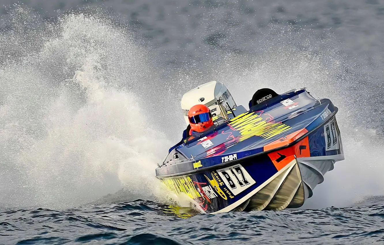 Photo wallpaper race, boat, speed