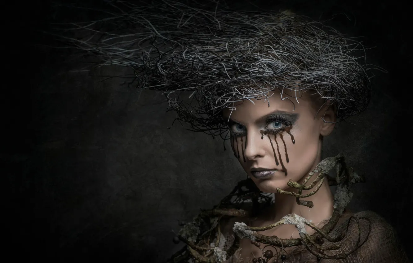 Photo wallpaper creative, portrait, makeup, hairstyle