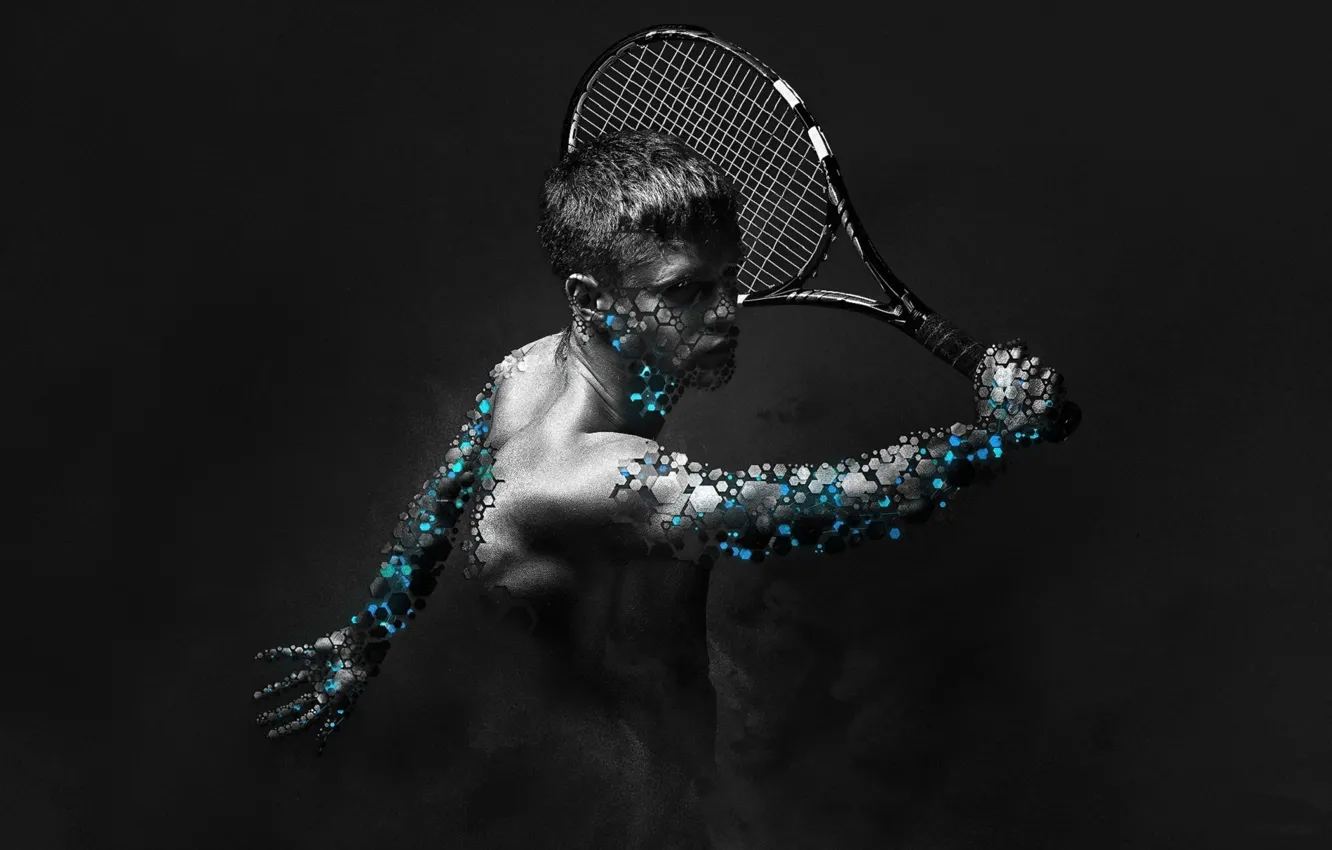 Photo wallpaper sport, racket, tennis