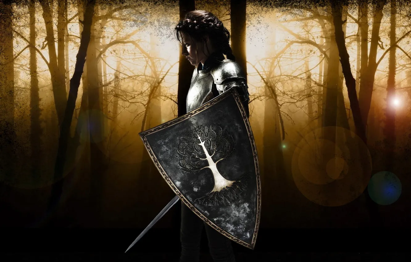 Photo wallpaper armor, shield, Kristen Stewart